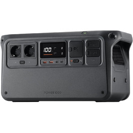 Портативна електростанція DJI Power 1000, 1024Wh, 2600W, LiFePO4 акумулятор, для кемпінгу/дому/RV, швидка зарядка