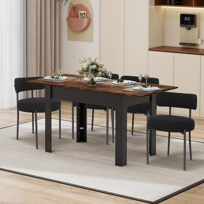 Розсувний обідній стіл Artethys 105/150x70 см - індустріальний стиль, для кухні, їдальні, вітальні