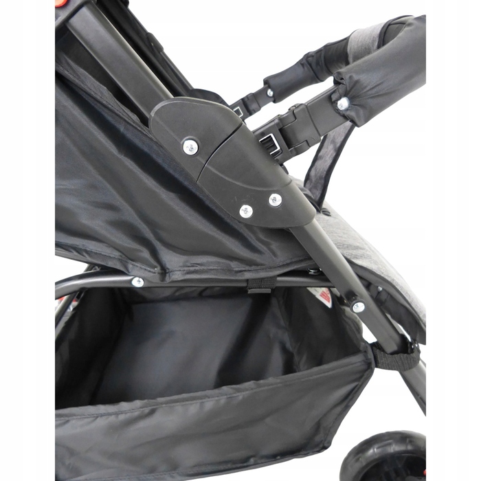 Дитячий прогулянковий візок Baby-Coo City, чорний, металевий каркас, з амортизаторами