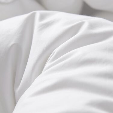 Ковдра 135x200 см, 100% бавовна, з пухом та пером, Oeko-Tex, RDS, для всього року. Ковдра з пухом та пером (135x200 см, біла)