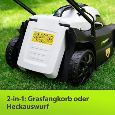 Електричний газонокосарка Murray LE320E 2-в-1: 1200W, ширина косіння 32 см, об'єм травоспіральної коробки 27 л, ергономічна ручка, захист від перевантаження