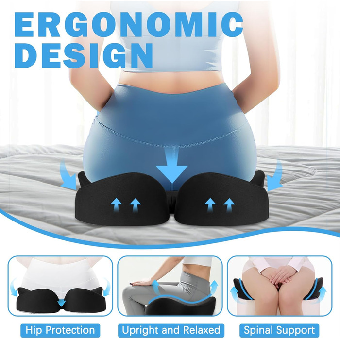 Подушка для офісного крісла Firhuza Memory-Sitzkissen: ергономічна, для полегшення болю в спині та ішіасу, з memory foam