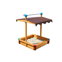 Пісочниця GASPO Felix з кришкою 100x100x120 см, дерев'яна, збірний конструктор, Австрія, сертифікат TÜV