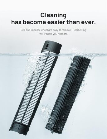Dreo Smart Tower Fan - Безшумний вентилятор з керуванням через додаток та голосовим управлінням, 90° обертання, 4 режими, 4 швидкості, таймер 8 годин, Nomad One S, чорний