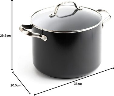 GreenPan Valencia Pro сковорода з нержавіючої сталі з антипригарним покриттям Hartelox, 28 см, 4,2 л, з кришкою, без PFAS, для індукційних плит, можна мити в посудомийній машині, можна використовувати в духовці, сірий колір (24 см/7,6 л каструля)