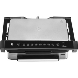 Контактний гриль WMF Profi Plus Perfection: електричний, 2000 Вт, 6 програм, сенсорна технологія, антипригарне покриття, з нержавіючої сталі матового кольору