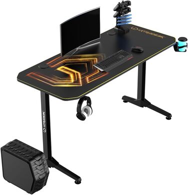 Ігровий стіл ULTRADESK FRAG V3 LED RGB - вміщує 2 монітори - сталева конструкція - 150x60 чорний