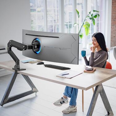 Підставка для монітора Bewiser Robuster: міцна, для широких моніторів 34-57 дюймів, до 20 кг, чорна