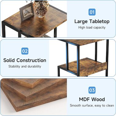 CAIYUN Стіл для принтера, стійка для принтера з фіксуючими колесами, візок для принтера на коліщатках з 3 рівнями, дерев'яно-металева конструкція, міцний і простий у збиранні, 30 x 44 x 65 см, (Коричневий)