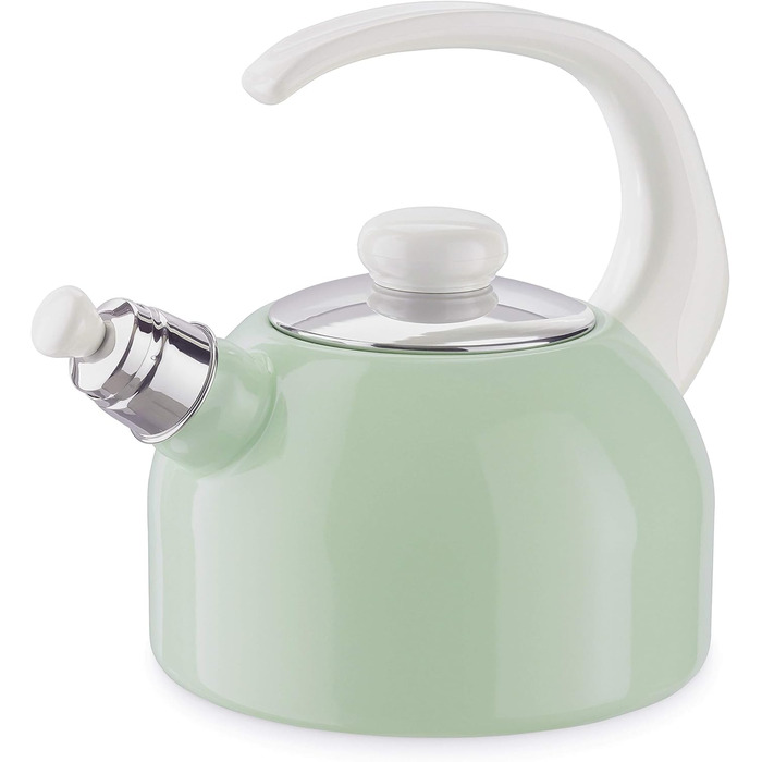 Чайник Riess Flute Kettle Plus CLASSIC, 2 л, потрійний емальований, нільський зелений, підходить для індукції