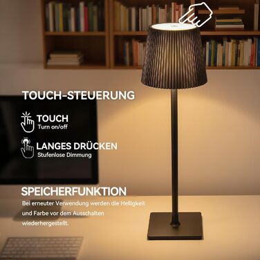 LED акумуляторні настільні лампи Xiake (2 шт), регулювання яскравості 2700K-6000K, IP54, 3 кольори, для дому та саду