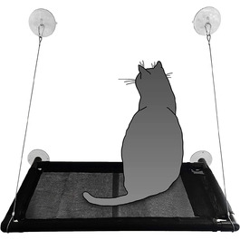 Гамак для кішок riijk для кішок вагою до 23 кг, дуже міцне спальне місце біля вікна для кішок / лежак для кішок / шезлонг для кішок віконний простір для великих вікон (Д) 66 х 40 см