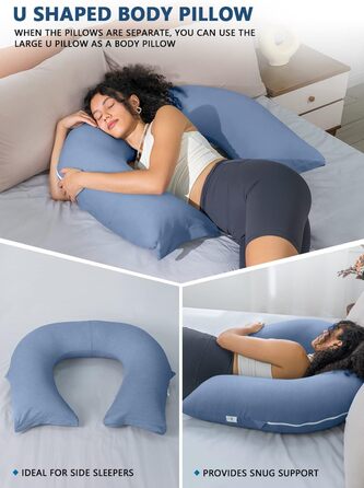 Подушка для читання INSEN, спинка для сидіння в ліжку, для читання, відпочинку, медсестер, дорослих, мам та дітей, для пресування живота в ліжку (охолоджуюча бавовна, блакитна, базова)