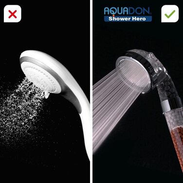 Водозберігаюча фільтрувальна душова лійка з мінеральними каменями душова лійка з 3 налаштуваннями струменя води енергозберігаюча душова лійка, що підвищує тиск, з функцією фільтрації, 2 шт.