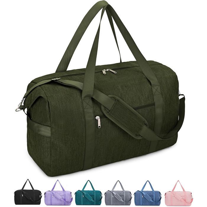 Ручна поклажа Narwey 40L Army Green - Дорожня сумка жіноча/чоловіча 52x35x22 см