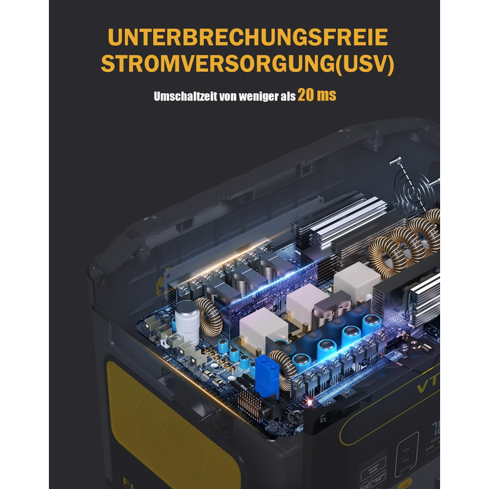 Портативна електростанція VTOMAN 1548Wh з сонярним генератором, 3x 1500W (3000W пік), швидка зарядка 0-100% за 1 годину, LFP акумулятор для кемпінгу, відпочинку на природі, RV, надзвичайних ситуацій (FlashSpeed 1500+EB+200W Pro)