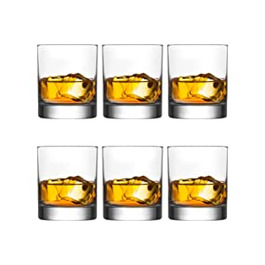 Келихи для віскі CRYSTALIA, Набір склянок-тумблерів 6, 305 мл, 100 неетилований, Набір склянок для води, келихи преміум-класу для коктейлів