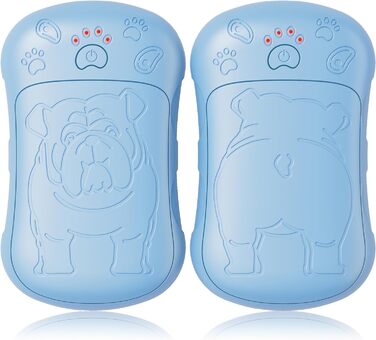 Електричні грілки для рук, 2 шт. 6000mAh, акумуляторні, багаторазові, для спорту, полювання, кемпінгу, теплий подарунок для жінок, чоловіків, дітей, блакитні