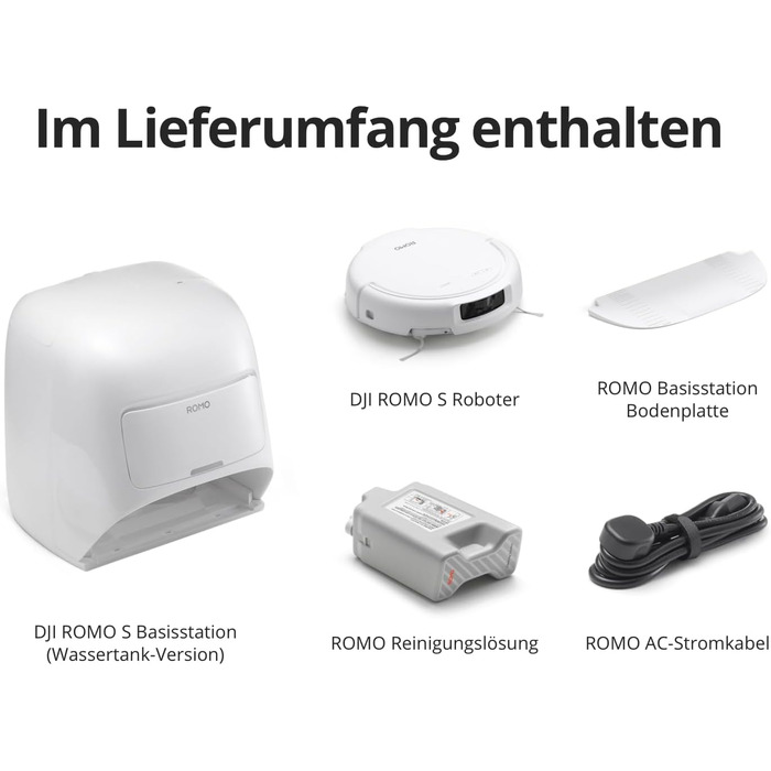 Робот-пилосос DJI Robo S з функцією миття підлоги, 25 000 Па потужність всмоктування, розпізнавання перешкод рівня дрона, два роботизовані руки, 200 днів без обслуговування, автоматичне очищення та сушіння моп-насадки DJI Robo S (версія з баком для води)