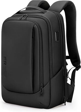 Рюкзак для ноутбука FENRUIEN 26L-38L, Бізнес, 15.6 дюймів, USB-порт, Чорний