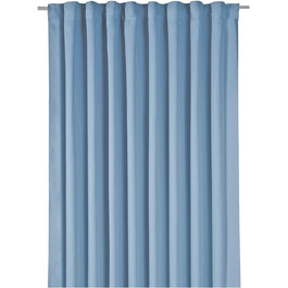 Декоративна шаль для штор XXL непрозора затемнююча штора Thermogardine HxB 245x275 см для захисту від холоду і тепларозпакуйте, повісьте, готово Фіранка Тип139 (світло-блакитна)