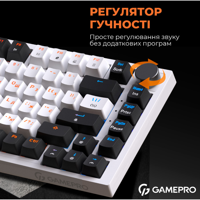 Дротова механічна клавіатура GamePro MK160W (Red) з Hot-Swap RGB White