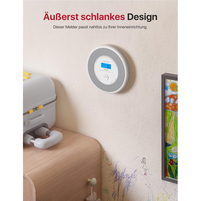 X-Sense XP0A-iR: Детектор диму та CO з голосовим оповіщенням та визначенням місця розташування, Wi-Fi, для 17 кімнат, сумісний з X-Sense Home Security App, набір 2 шт.