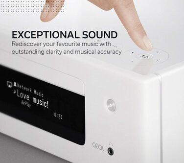 Компактна система Denon CEOL N-10, HiFi, CD-програвач, Інтернет-радіо, HEOS, Bluetooth, WLAN, Alexa, Сірий