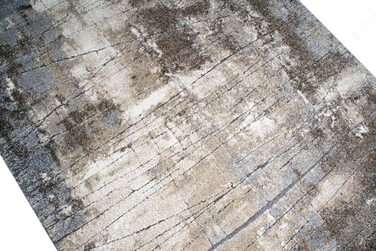 Килим-мрія дизайнера килим для вітальні сучасні абстрактні лінії коричнево-кремовий плямистий Розмір (80 см круглий, бежево-сірий)