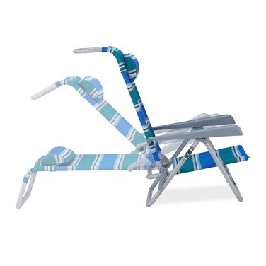 Розкладний шезлонг Relaxdays з подушкою для шиї