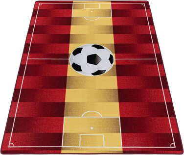Дитячий килимок Carpetsale24, що миється килимок для ігор, футбольний іспанський килим, килим для хлопчиків і дівчаток, прямокутний, для дитячої, дитячої або ігрової кімнат, Розмір 80 х 120 см 80 х 120 см Жовтий