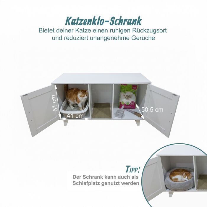 Relaxdays XXL комод для котячого туалету