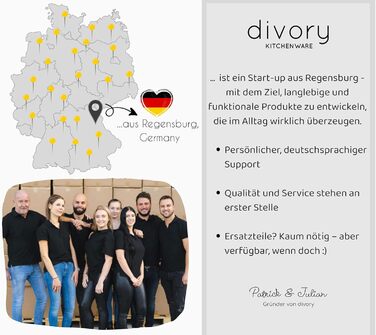 DIVORY Сковорода-гриль 28x28 см з виливом та знімним ручками - сковорода для стейків на індукційній плиті, з антипригарним покриттям, з лопаткою та захистом для сковороди (Чорний, сковорода для крепів 28 см)