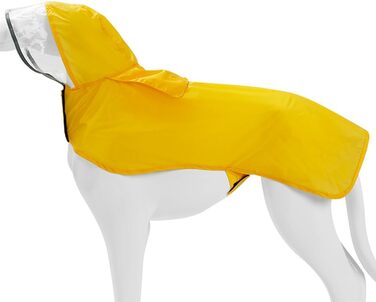 Дощовик для собак BePetMia, водонепроникний, регульований (XL шия 50-54 см, груди 56-65 см, жовтий)