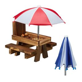 Стіл для білки Relaxdays з 2 парасольками