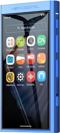 Цифровий аудіоплеєр HiBy M300 з вбудованим динаміком, Android 13, Bluetooth, Wi-Fi, FM-радіо, PCM768k, DSD256, 32 ГБ, синій