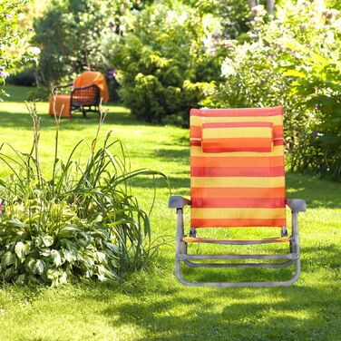 Розкладний шезлонг Relaxdays з подушкою для шиї