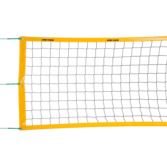 Спортивна сітка для пляжного волейболу Thieme Comfort / швидкознімна, армована скловолокном, Без вузлів, 6-точкова Підвіска / 8,50 х 1 м о. 9,50 х 1,00 м / атмосферостійкий поліетилен / Фірмове якість