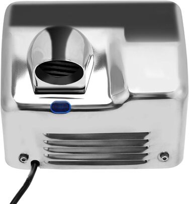 Електричний сушар для рук автоматичний, високошвидкісний, нержавіюча сталь, 2300W, настінний монтаж, сушка за 8-10 секунд, для комерційних туалетів