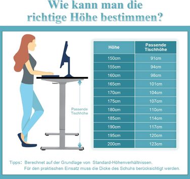 Електричний стіл Homall з регулюванням висоти, 2 мотори, підйом до 100 кг, телескопічний, пам'ять, захист від зіткнень, сірий