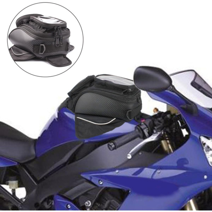 Магнітний чохол для мотоциклетного сідла GES Мотоциклетний мішок для палива Сумка-бак для мотоцикла Водонепроникне оксфордське сідло Чорний мотоциклетний рюкзак