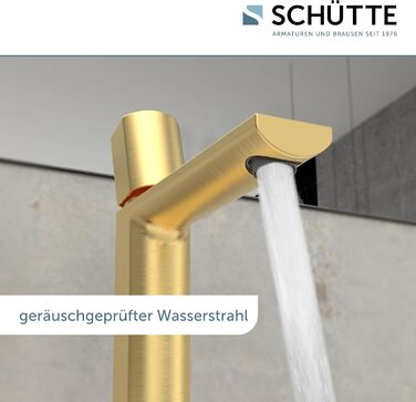 Змішувач для ванної кімнати Schütte Boston, однорідний змішувач для умивальника з горішнім підключенням, золото, для ванної кімнати