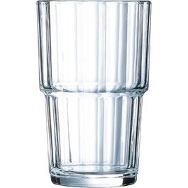 Стакан для пиття Norvege, стакан для води, стакан для соку, скляний, прозорий, 6 шт. (320 мл), 60024
