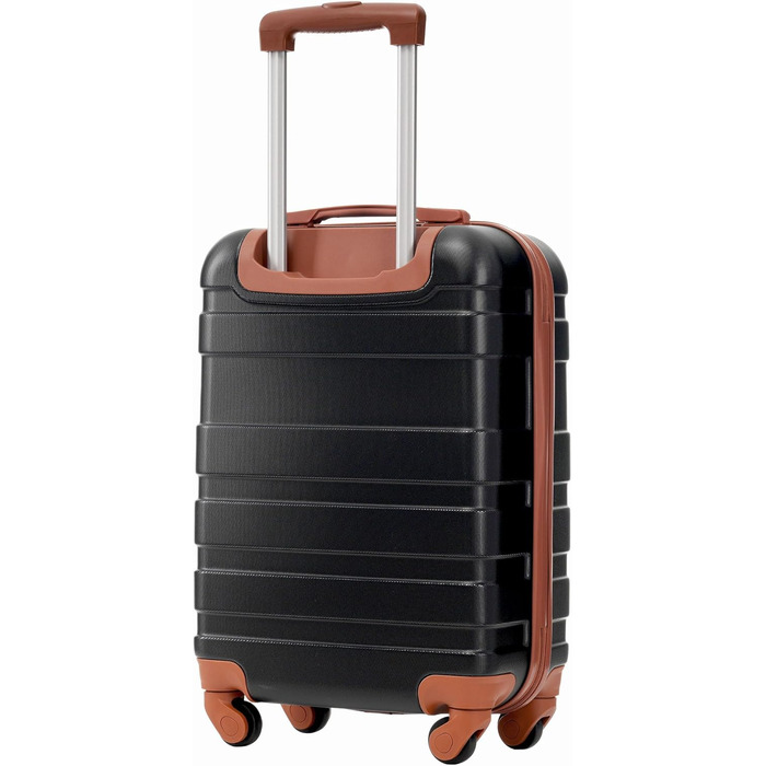 Набір валіз Merax 5-Piece, ABS, з TSA-замком, розширювані L-XL, з сумкою та косметичкою (Чорний)