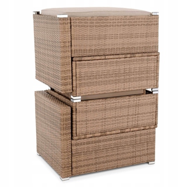 Комплект садових меблів di Volio Alzano DV-076GF, техноротанг, бежевий, 5 предметів