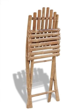 Бамбуковий складаний стілець Садовий стілець Садові меблі Складні стільці Балконний стілець (4x)