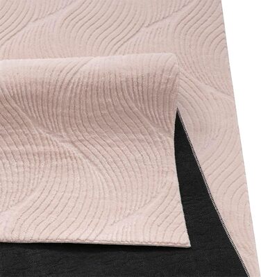 Килимок для ванної кімнати Taracarpet, зелений з листям, 80x150 см, антиковзаючі, миючий, для ванни та душу