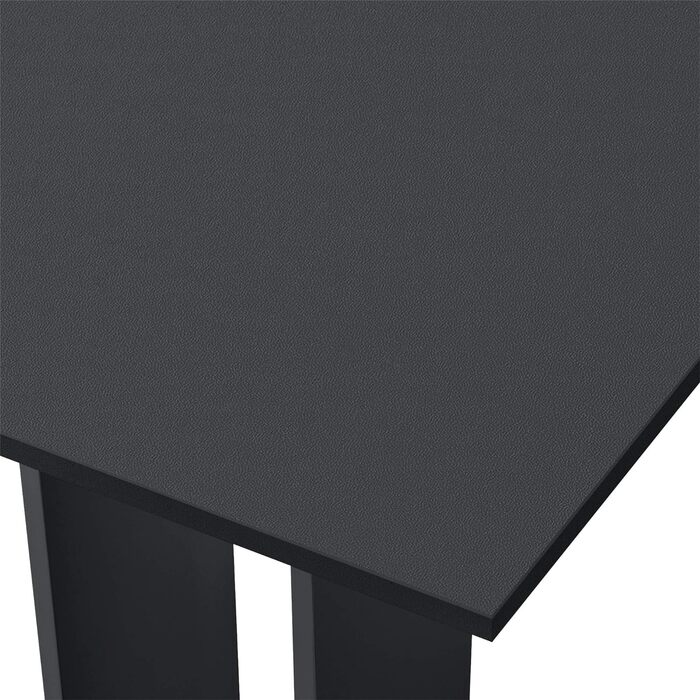 Кухонний стіл квадратний 65 х 65 х 78 см Стіл на п'єдесталі Обідній стіл з ДСП Стіл обідній стіл темно-сірий матовий