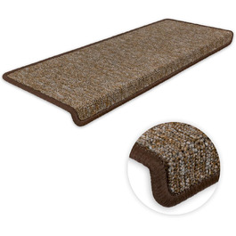 Ступінчасті килимки Kettelservice-Metzker Monza прямокутної форми, коричневі, набір з 20 шт.