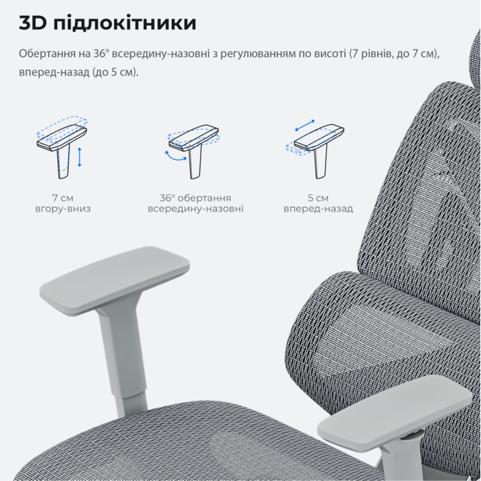 Крісло ігрове Anda Seat X-Air Mega Size XL Mesh Gray